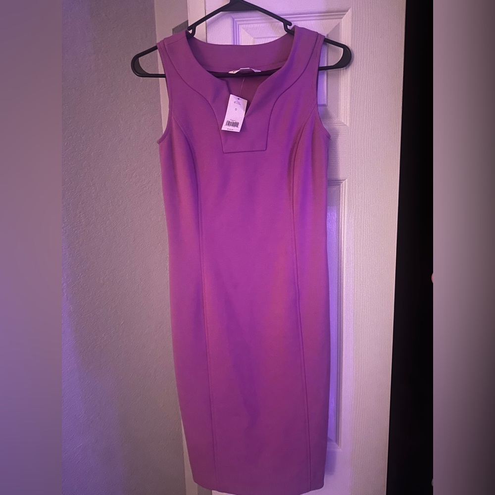 Banana Republic Vibrant Purple fuchsia  Midi Dress NWT